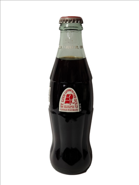 Coca-Cola Glass Bottle with Red Olympic Emblem